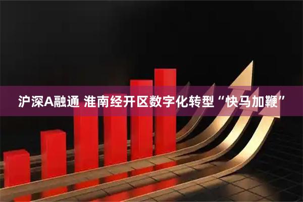 沪深A融通 淮南经开区数字化转型“快马加鞭”